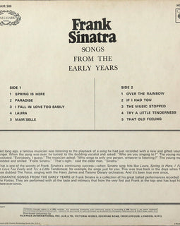 Frank Sinatra ‎– Romantic Songs From The Early Years  (1967)