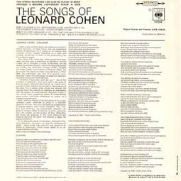 Leonard Cohen ‎– Songs Of Leonard Cohen