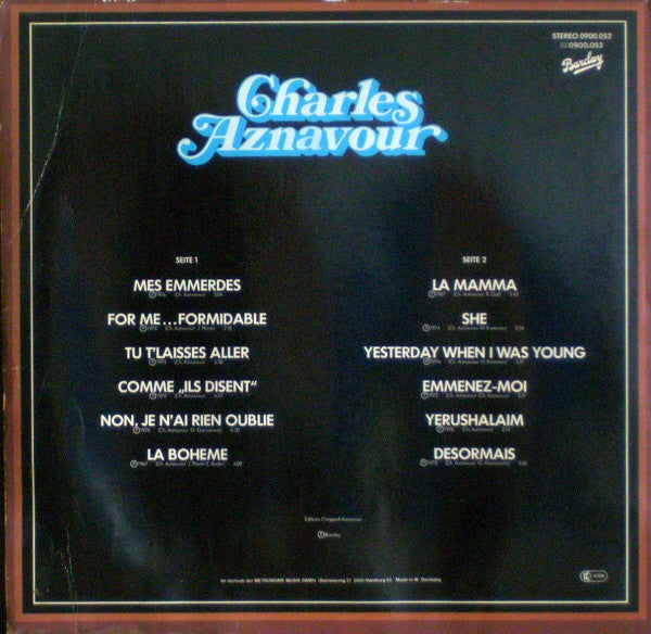 Charles Aznavour ‎– Charles Aznavour  (1977)