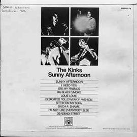 The Kinks ‎– Sunny Afternoon  (1967)