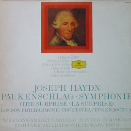 Wolfgang Amadeus Mozart, Berlin Philharmonic* / Karl Böhm, Joseph Haydn, London Philharmonic Orchestra / Eugen Jochum ‎– Symphony Nr. 41 In C Major (Jupiter) / Symphony Nr. 94 In G Major (The Surprise)