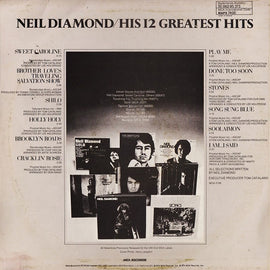 Neil Diamond ‎– His 12 Greatest Hits  (1974)