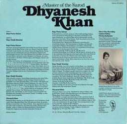 Dhyanesh Khan ‎– Master Of The Sarod  (1978)