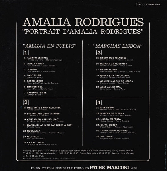 Amalia Rodrigues* ‎– Portrait D'Amalia Rodrigues