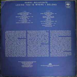 Harry Belafonte ‎– Loving You Is Where I Belong  (1968)