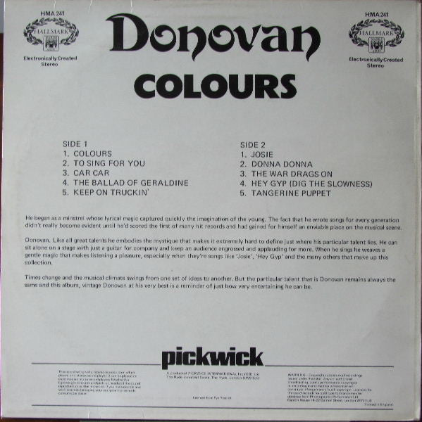 Donovan ‎– Colours