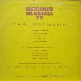 Gilbert Bécaud ‎– Gilbert Bécaud A L'Olympia 1970  (1970)