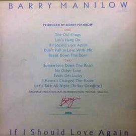 Barry Manilow ‎– If I Should Love Again  (1981)