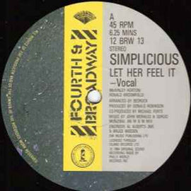 Simplicious ‎– Let Her Feel It  (1984)     12"