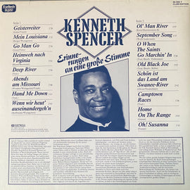 Kenneth Spencer ‎– Erinnerungen An Eine Große Stimme  (1983)