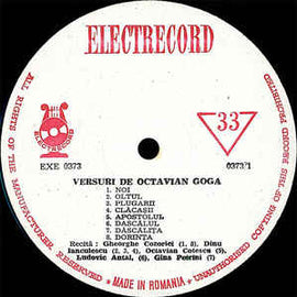 Octavian Goga ‎– Versuri De Octavian Goga