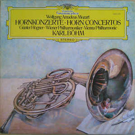 Wolfgang Amadeus Mozart, Günter Högner, Wiener Philharmoniker, Karl Böhm ‎– Hornkonzerte - Horn Concertos (1980)